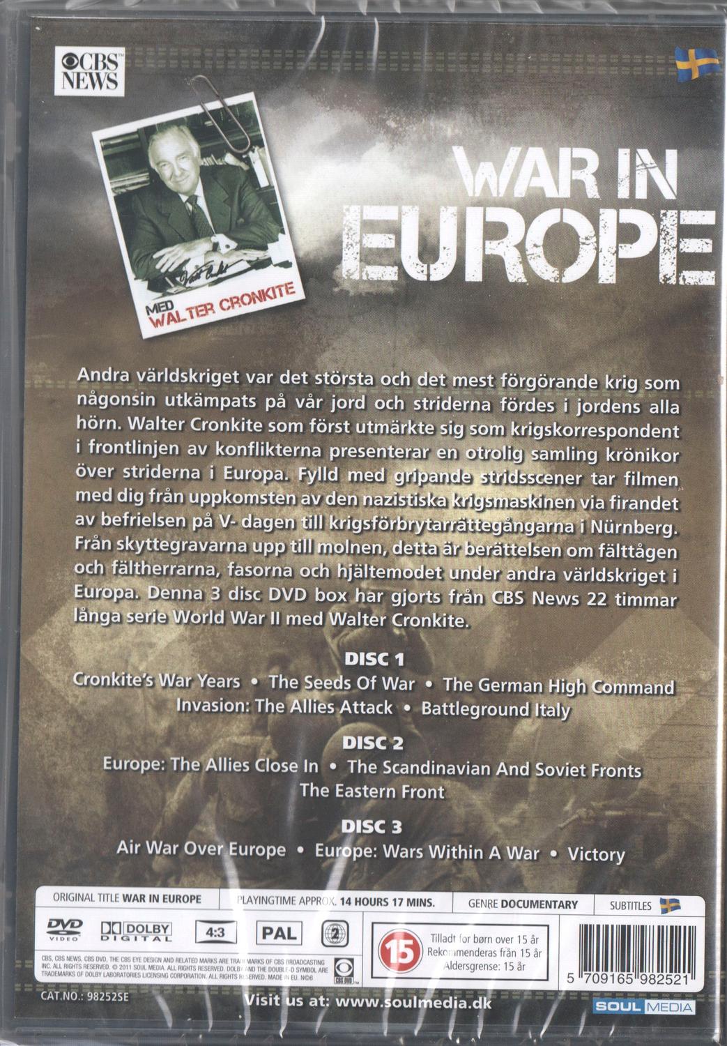 War in Europe (2011) DVD
