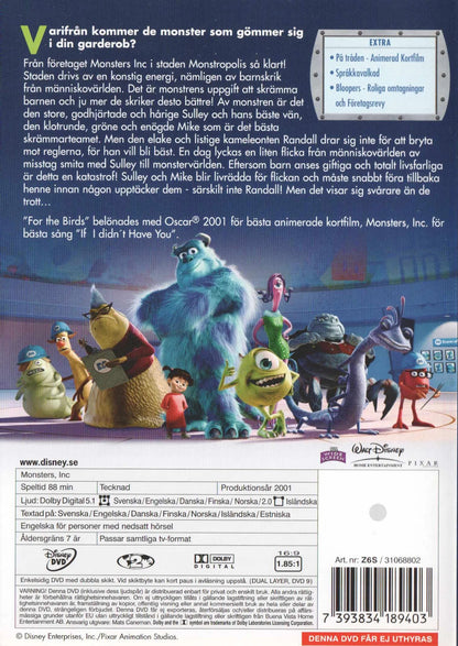 Monsters Inc. (2001) DVD