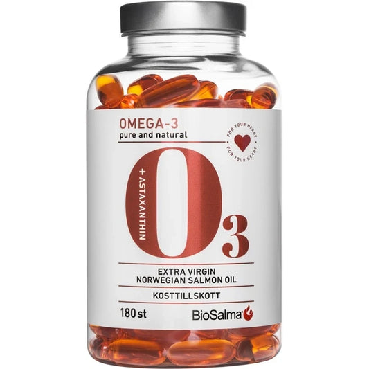 BioSalma Omega-3 Norwegian Salmon Oil 1000 mg 180 Capsules