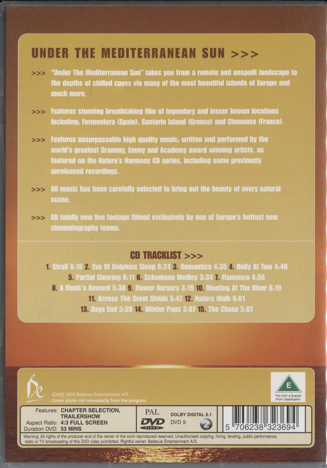 Natures Harmony: Under the Mediterranean Sun (2004) DVD