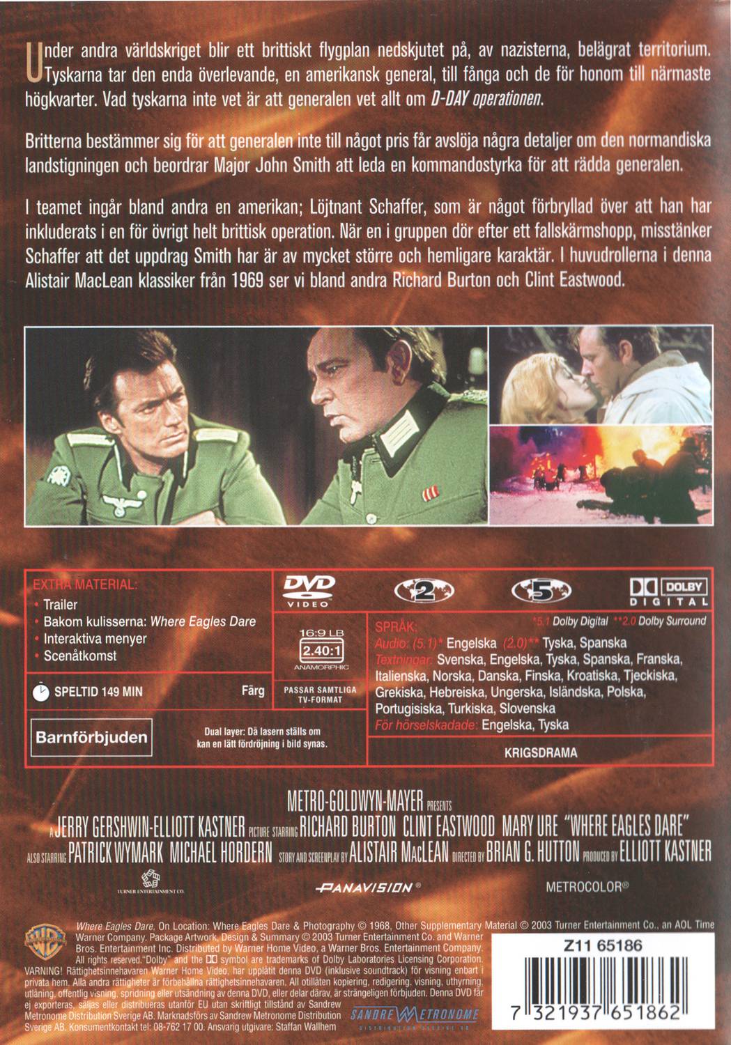 Where Eagles Dare (1968) DVD