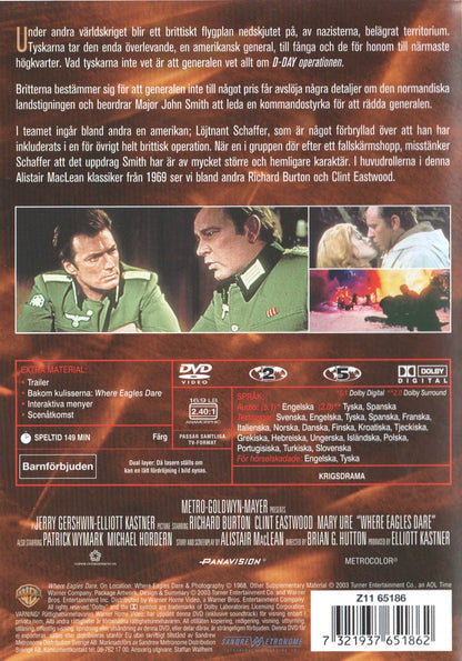 Where Eagles Dare (1968) DVD