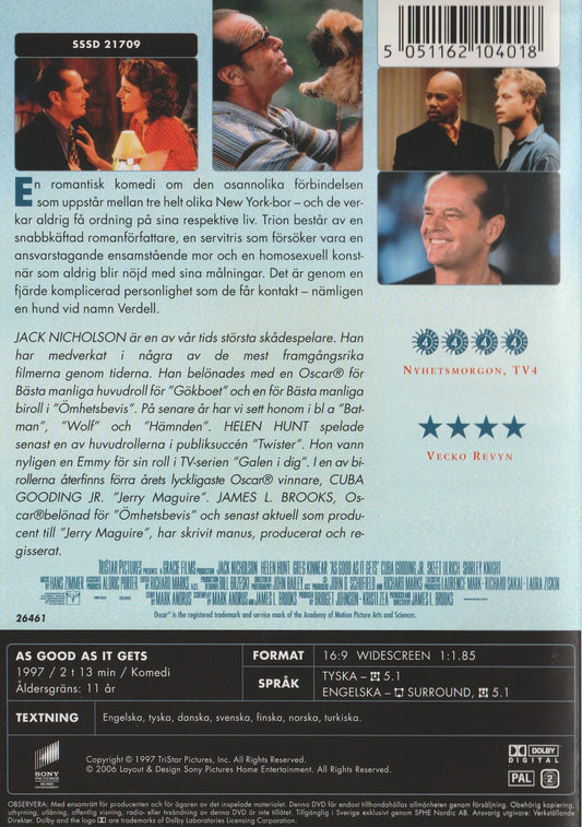 As Good as it Gets (1997) DVD