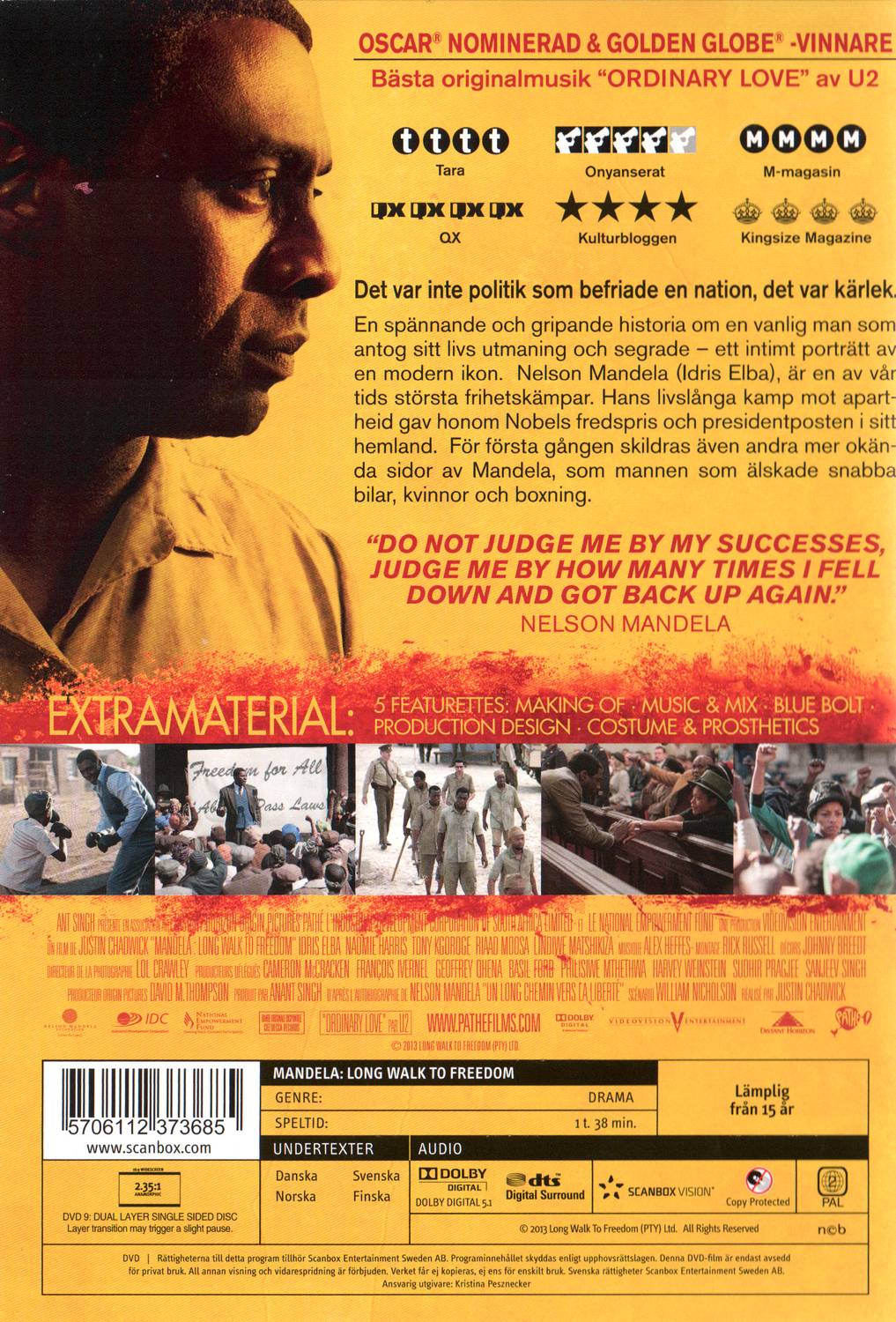 Mandela Long Walk to Freedom (2013) DVD