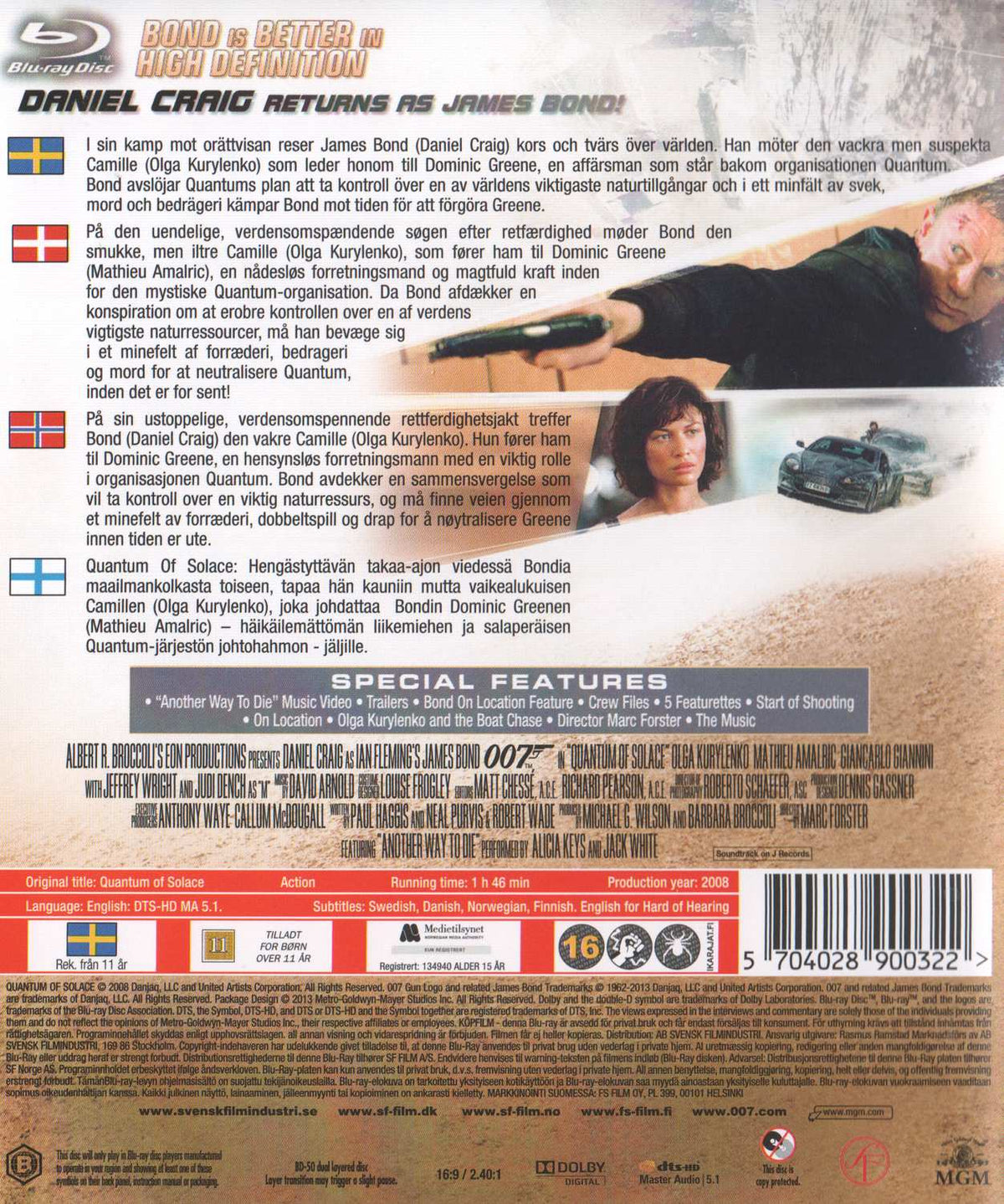Quantum of Solace (2008) Blu-ray