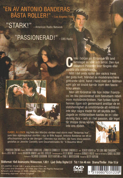 Of Love and Shadows (1995) DVD