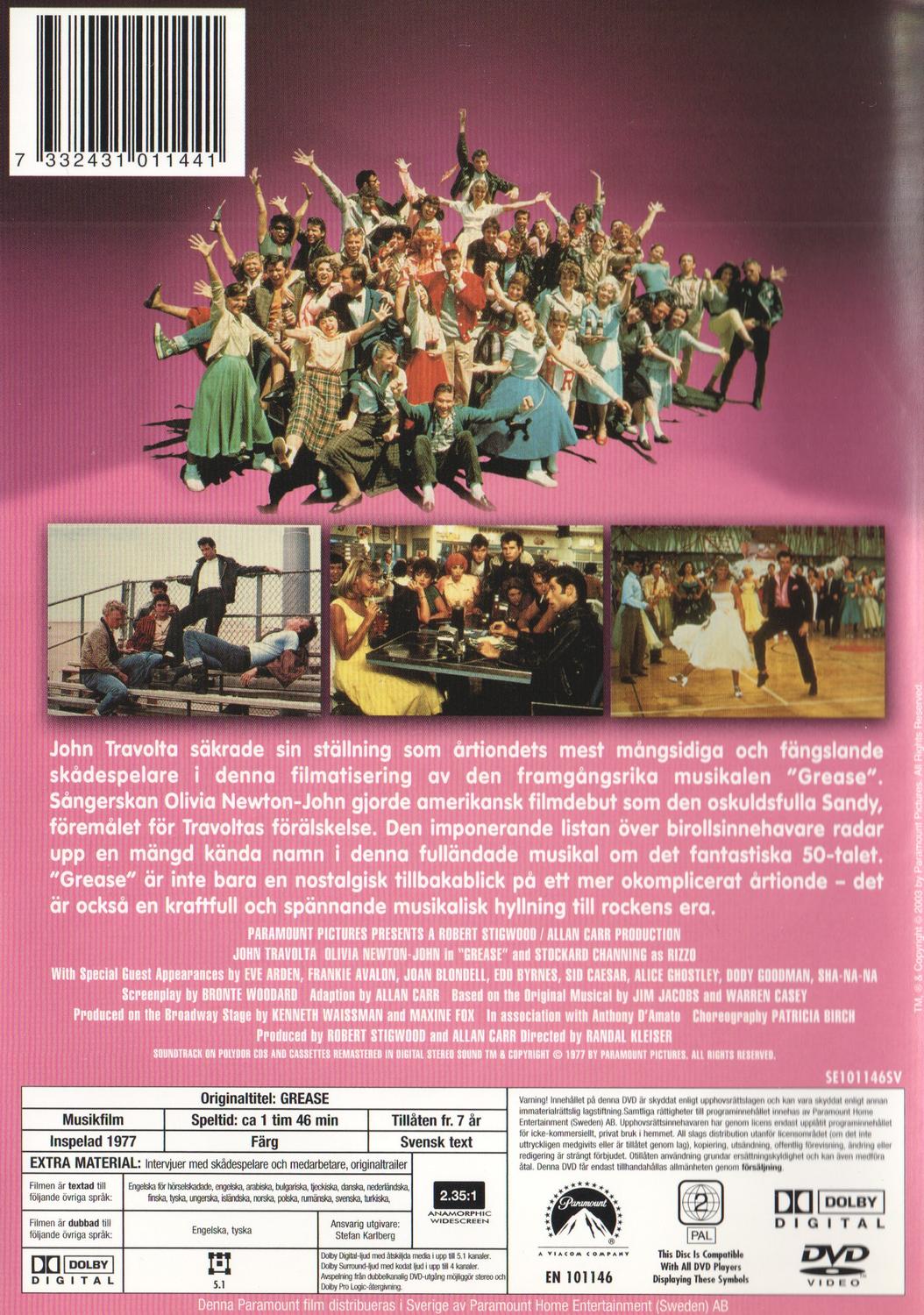 Grease (1977) DVD, Widescreen Collection