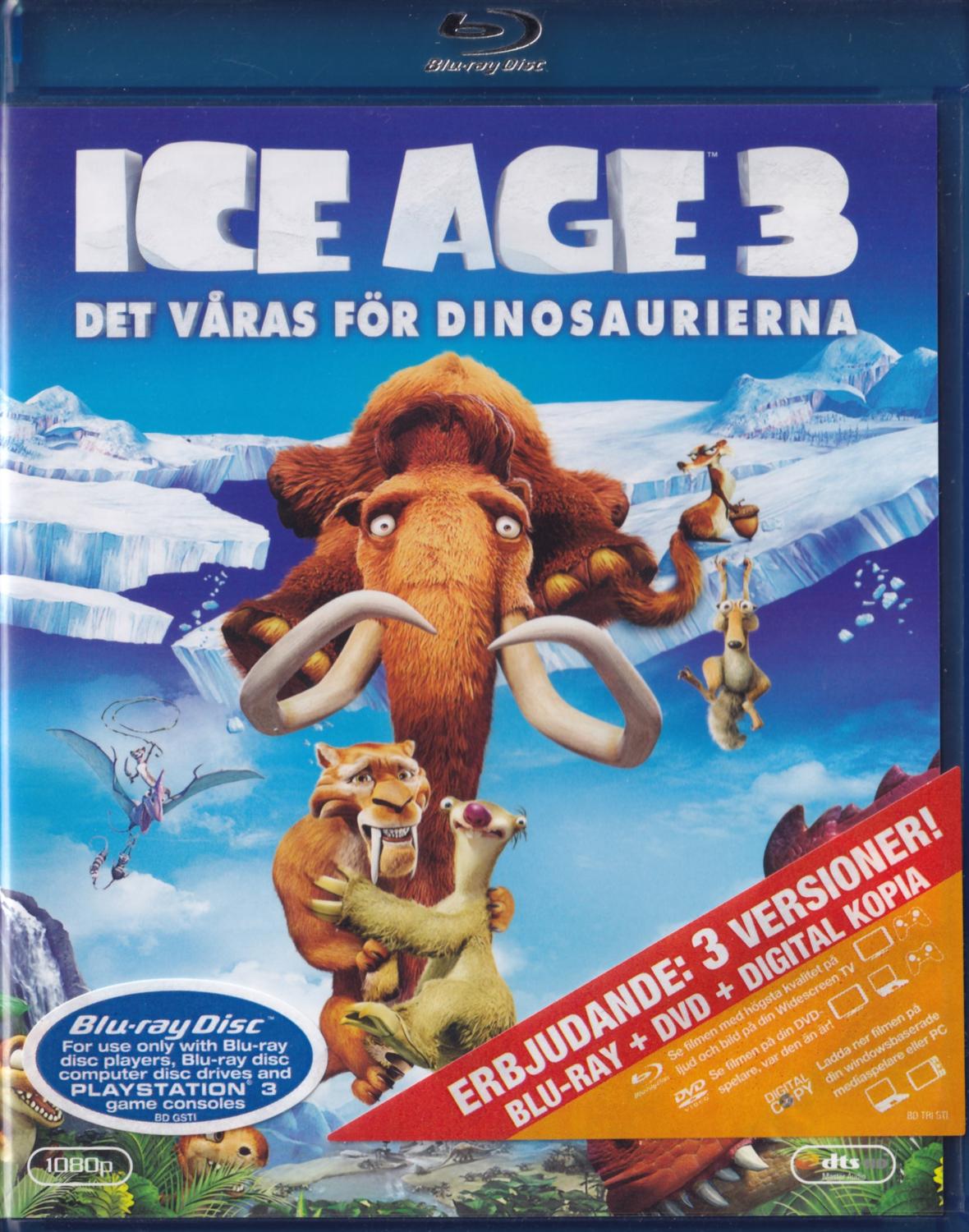 Ice Age 3 (2009) Blu-ray, Swedish Edition