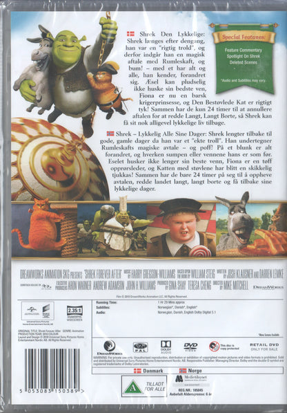 Shrek Forever After (2010) DVD, Norwegian & Danish Edition