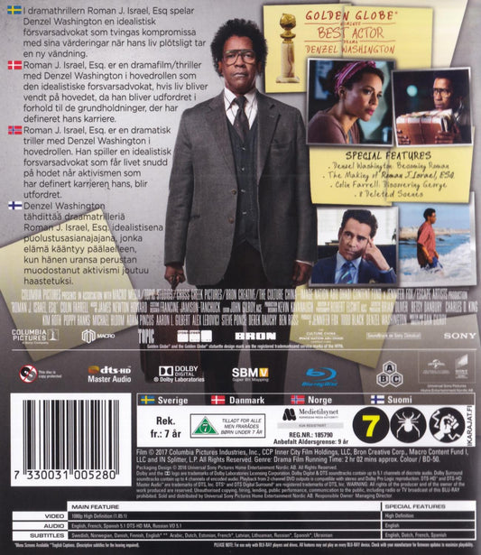 Roman J. Israel, ESQ (2017) Blu-ray
