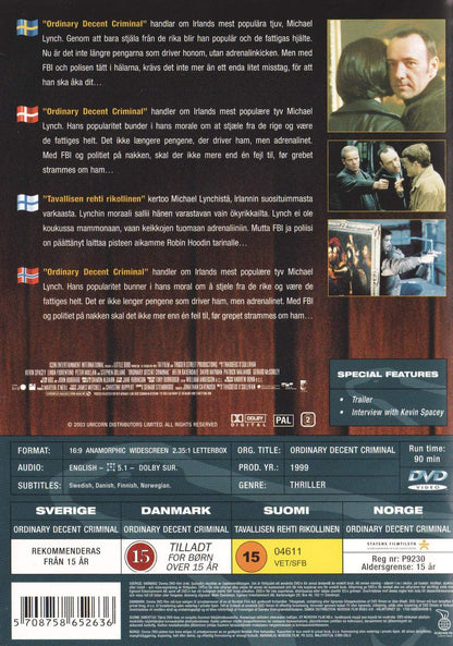 Ordinary Decent Criminal (1999) DVD