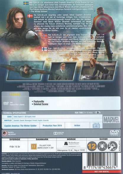 Captain America The Winter Soldier (2014) DVD