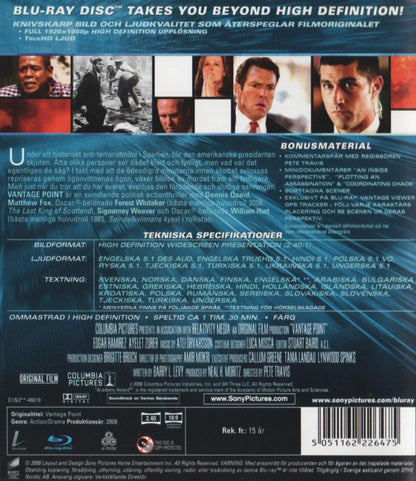 Vantage Point (2008) Blu-ray