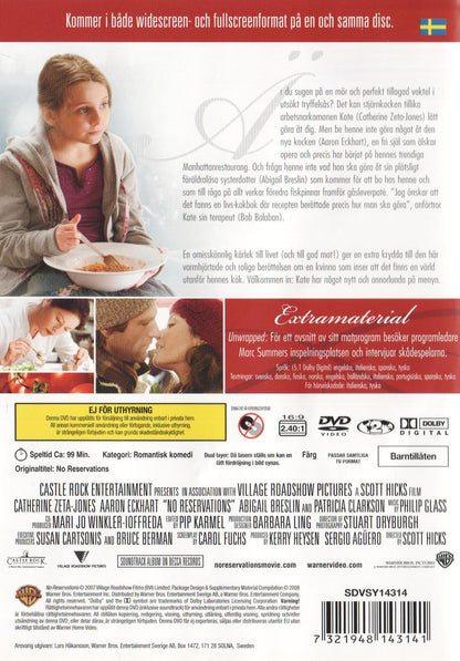 No Reservations (2007) DVD