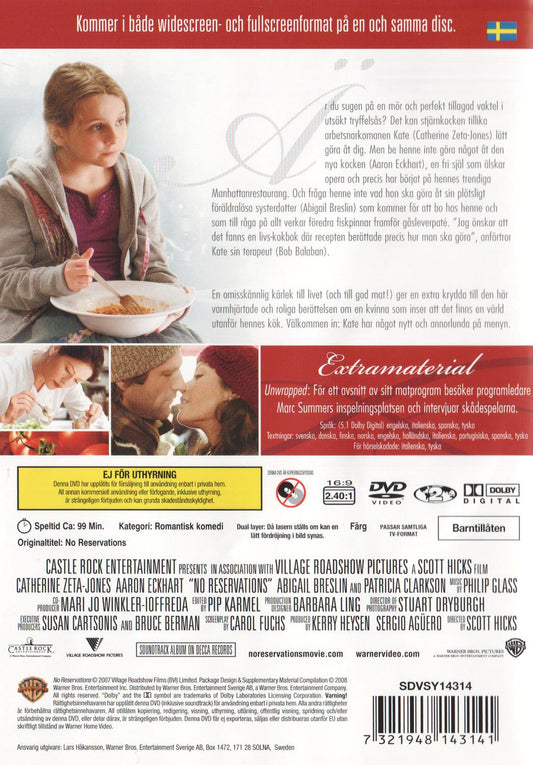 No Reservations (2007) DVD