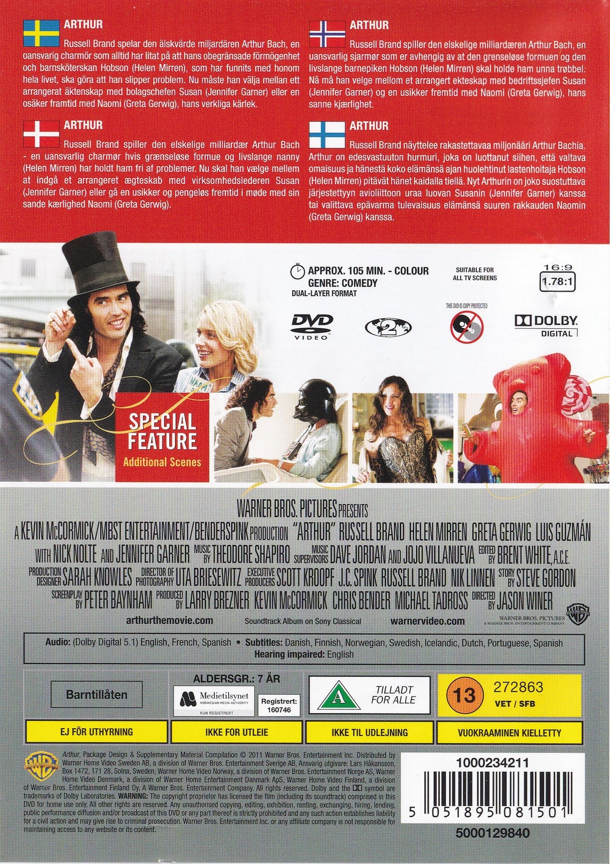Arthur (2011) DVD
