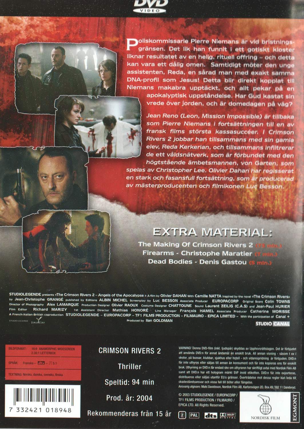 The Crimson Rivers 2 (2004) DVD