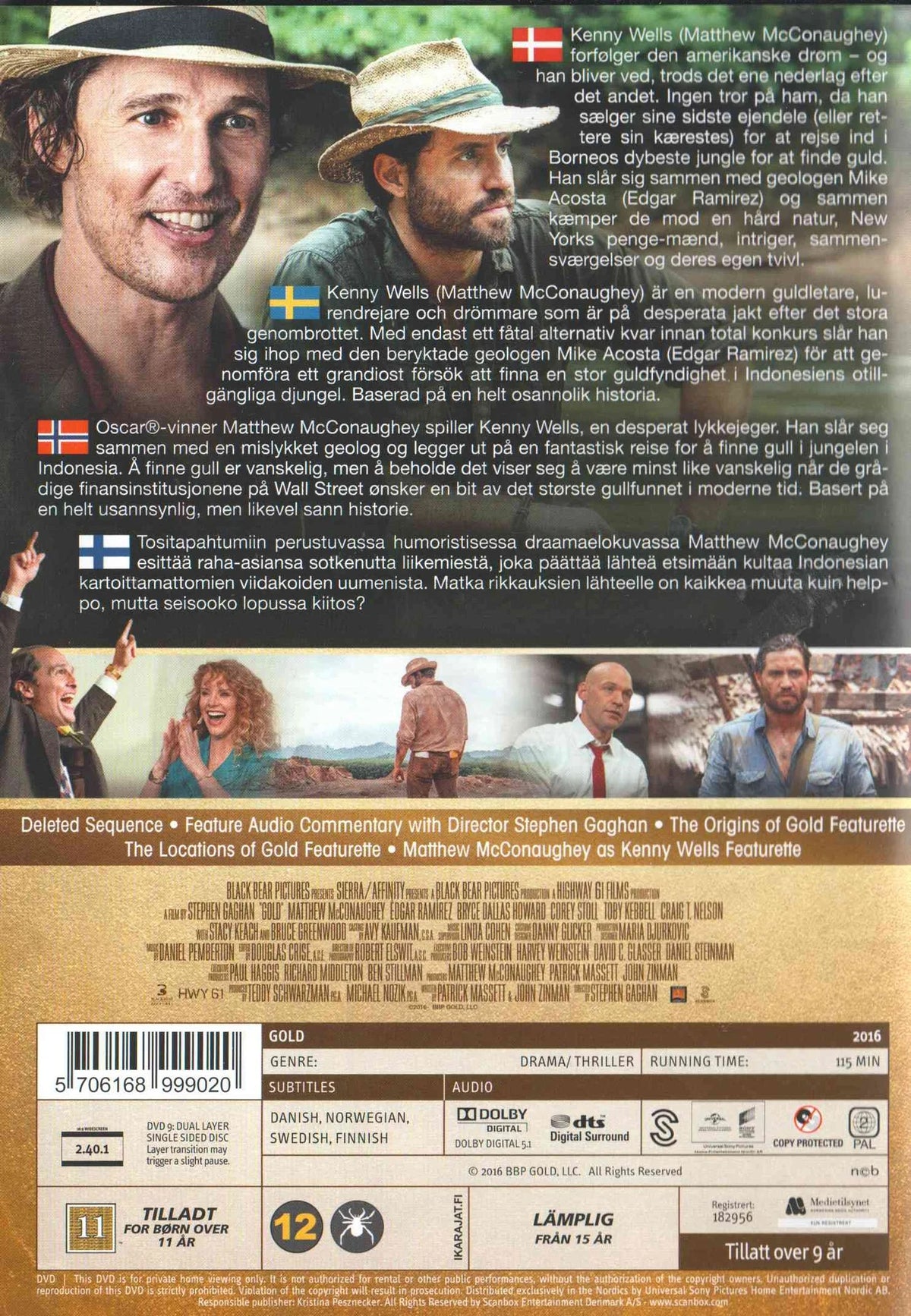 Gold (2016) DVD