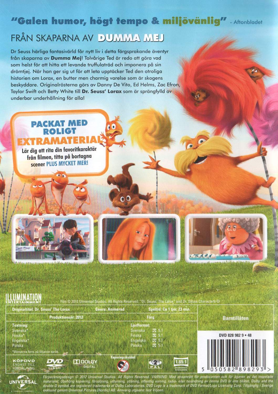 Dr Seuss' Lorax (2012) DVD