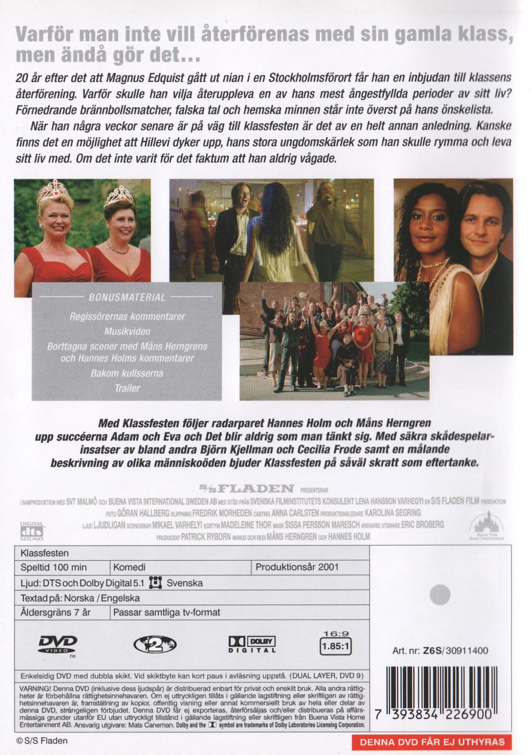 Klassfesten (2001) DVD