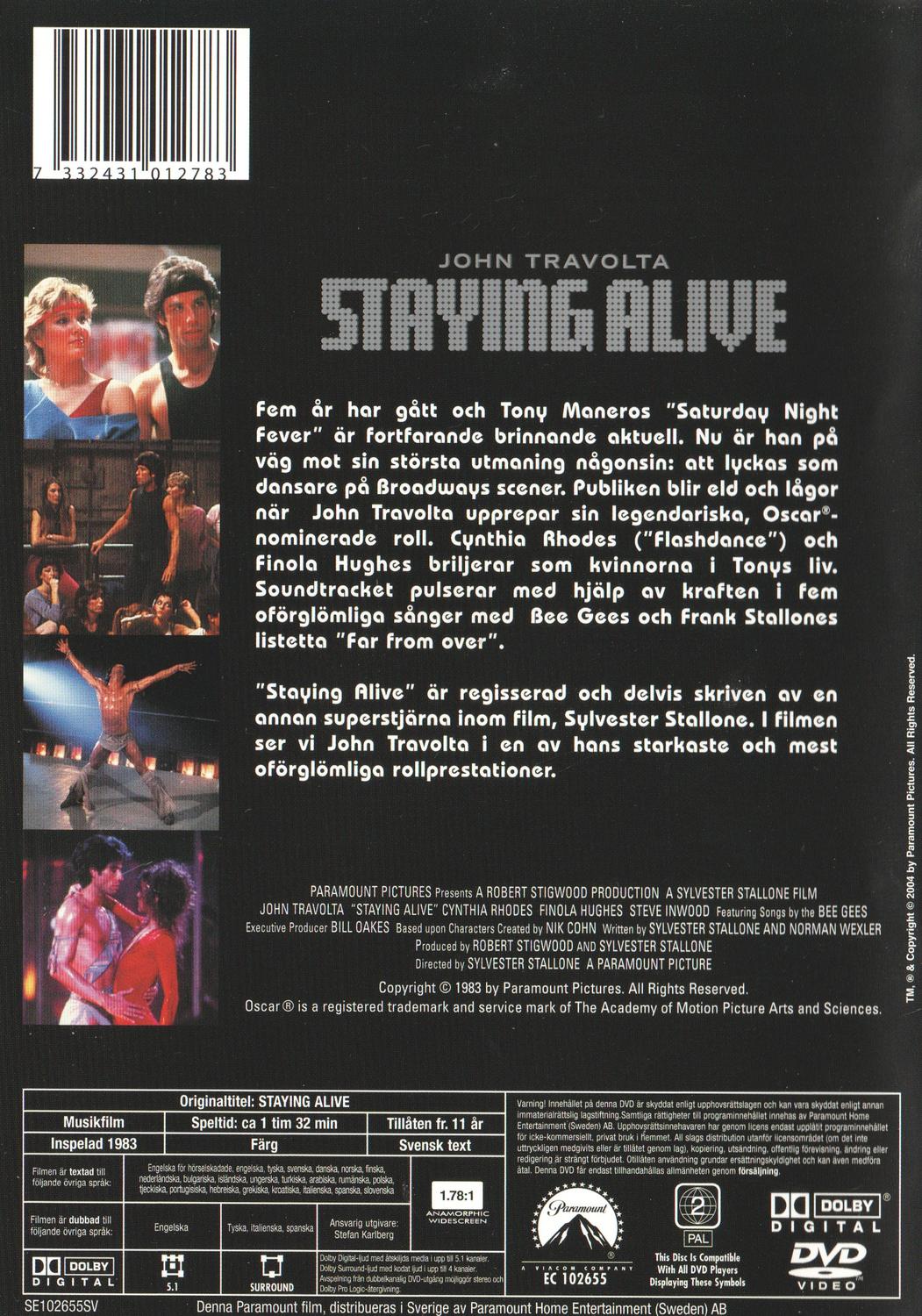Staying Alive (1983) DVD
