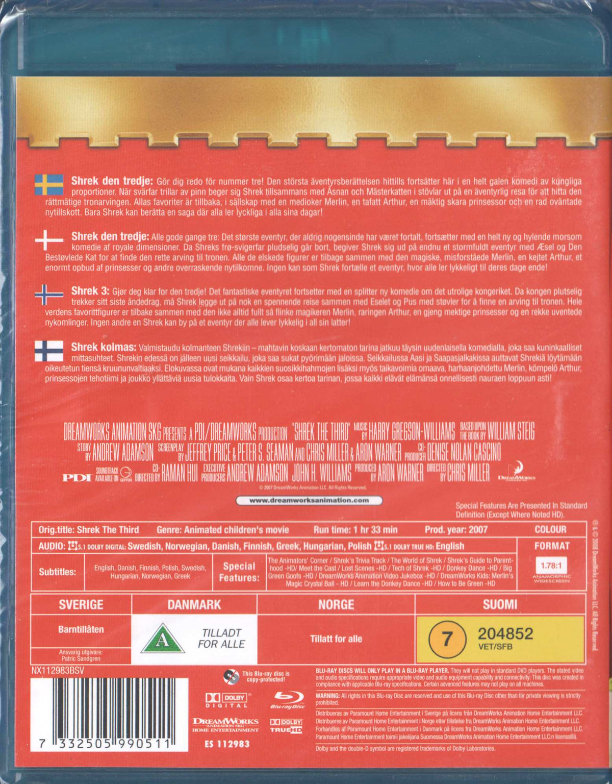 Shrek the Third (2007) Blu-ray