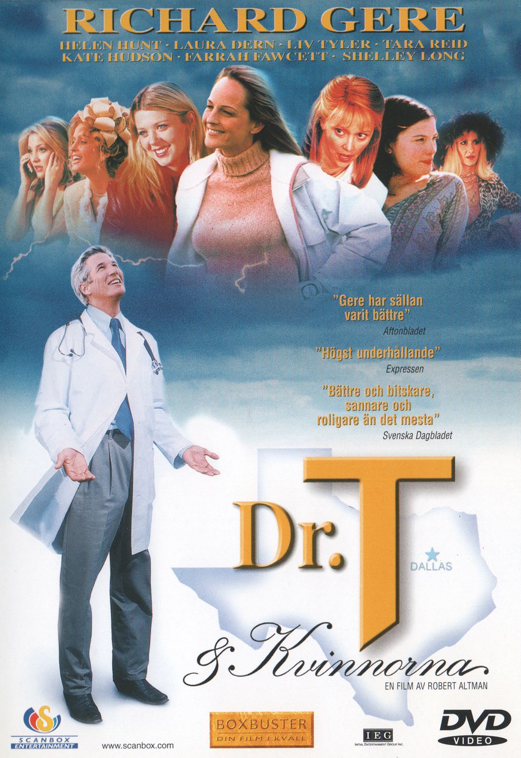 Dr. T & the Women (2000) DVD, Swedish Edition