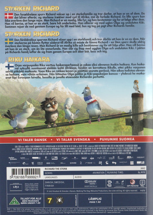 Richard the Stork (2017) DVD