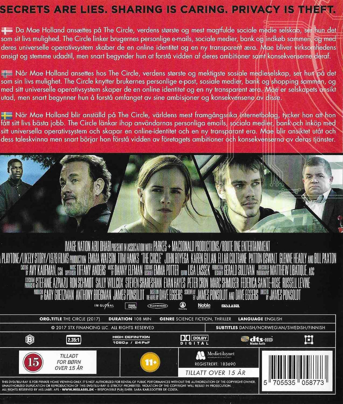 The Circle (2017) Blu-ray