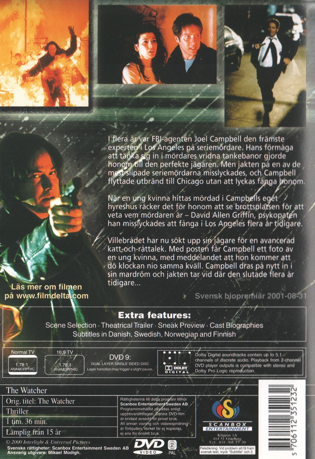 The Watcher (2000) DVD