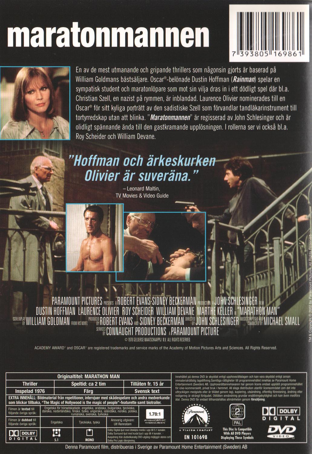 Marathon Man (1976) DVD