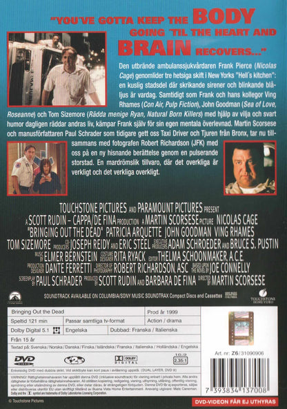 Bringing Out the Dead (1999) DVD