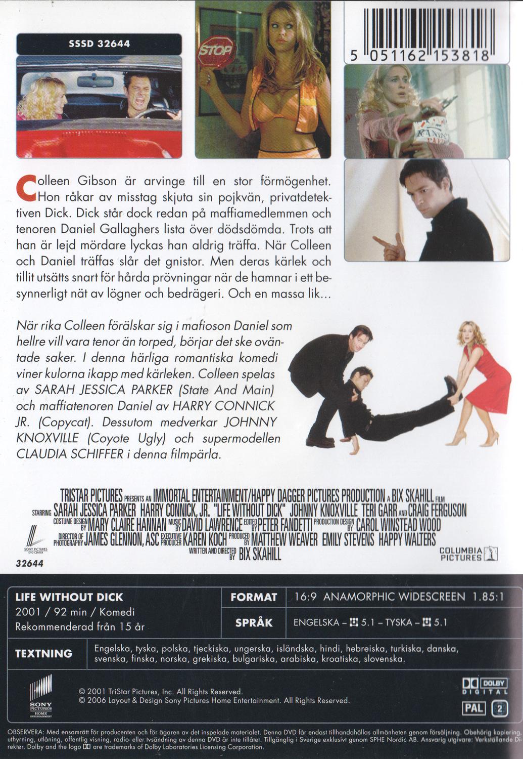 Life Without Dick (2001) DVD, Swedish Edition