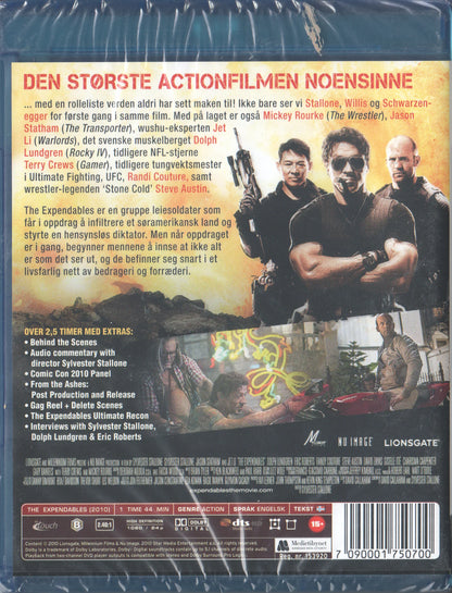 The Expendables (2010) Blu-ray, Norwegian Edition