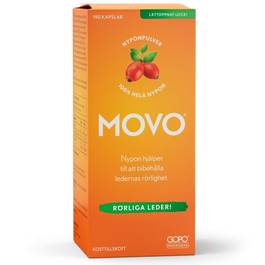 MOVO Rosehip Powder Dietary Supplement 190 Capsules
